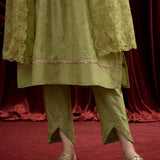 Spring Green Embroidered Chanderi Suit Set