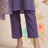 Ragini Lavender Embroidered Straight Suit Set with Dupatta