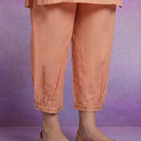 Apricot Embroidered Suit Set with Dupatta
