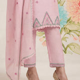 Albeli Pink Embroidered A-line Suit Set with Dupatta