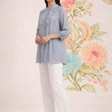 Kissa Spa Embroidered Shirt