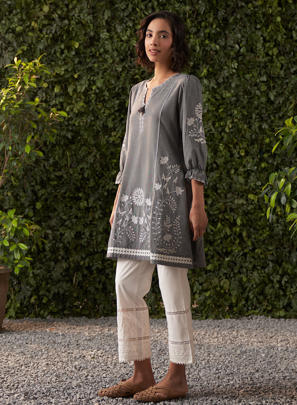 Women's ethnic wear with intricate detailing, blending tradition and modern style for versatile occasions.