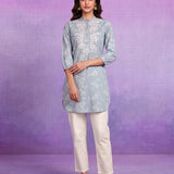 Spa Ethnic Motifs Embroidered Regular Thread Work Pure Cotton Kurta with Trousers