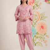 Amoli Light Pink Embroidered Kurta Set