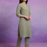 Mint green Embroidered Suit Set with Dupatta
