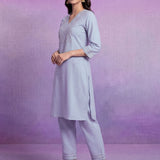 Spa Cotton Blend Embroidered Kurta Set