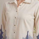 Sakhi Ivory Embroidered Shirt