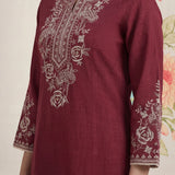 Sarina Peach Embroidered Cotton Co-ord Set for Women