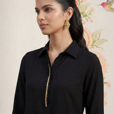 Viona Timeless Black Monochrome Kurta for Women