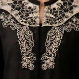 Zia Black Dori Embroidered Shantoon Blend Co-ord Set