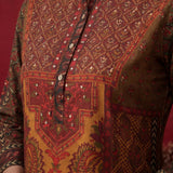 Orabella Olive Printed Shantoon Tunic