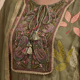 Manjari Green Printed Garara Suit Set with Dupatta