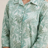 Aro Mint Green Floral Printed Shirt