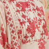 Falguni Red Printed Cotton Suit Set with Dupatta