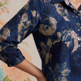 Hena Navy Printed Co-ord Set