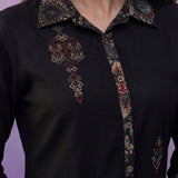 Black  All-Over Printed Cotton Co-ord Set