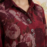 Hena Maroon Printed Co-ord Set