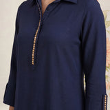 Viona Electric Blue Monochrome Kurta for Women