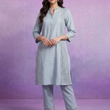 Spa Embroidered A-line Kurta Set