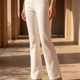 Ivory Roma Cotton Bootcut Pants