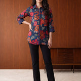 Roma Black Cotton Straight Fit Pant