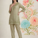 Vaadi Green Embroidered Co-ord Set