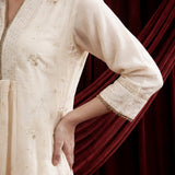 Ivory Embroidered Chanderi Suit Set