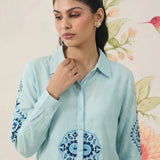 Heli Spa Embroidered Cotton Blend Shirt