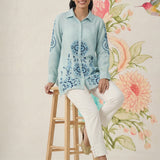 Heli Spa Embroidered Cotton Blend Shirt