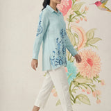 Heli Spa Embroidered Cotton Blend Shirt
