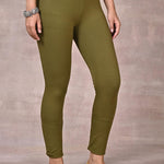 Mehndi Green Plain Tight - Lakshita