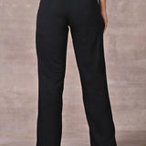 Black Flared Palazzo - Lakshita