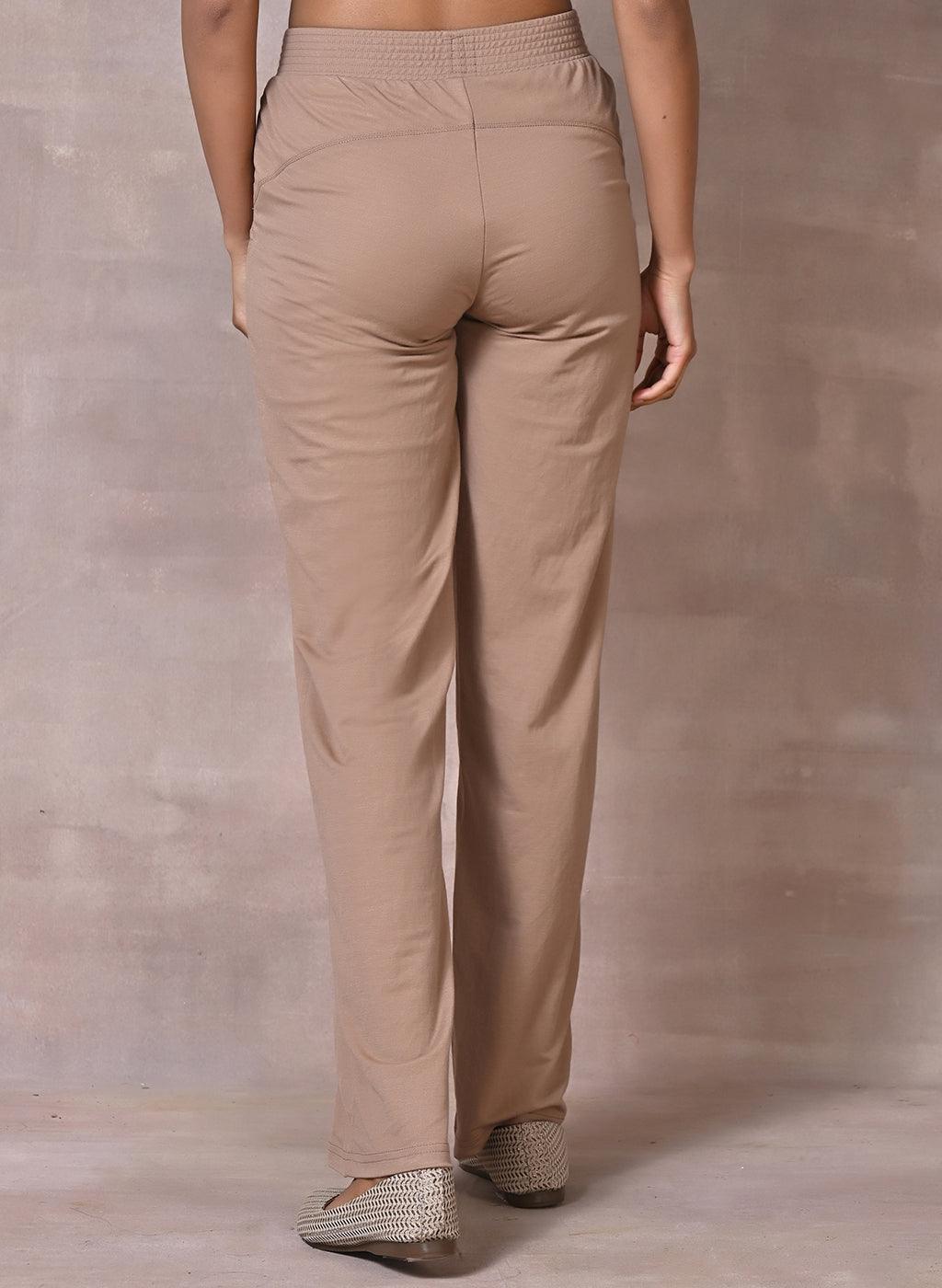 Beige Regular Flared Palazzo - Lakshita