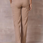 Beige Regular Flared Palazzo - Lakshita