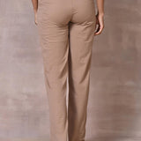 Beige Regular Flared Palazzo - Lakshita