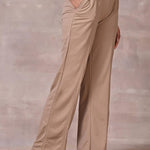 Beige Regular Flared Palazzo - Lakshita