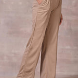 Beige Regular Flared Palazzo - Lakshita