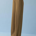 Green Straight Fit Palazzo with Smocking Waist Band - Lakshita