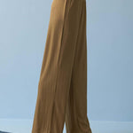 Green Straight Fit Palazzo with Smocking Waist Band - Lakshita