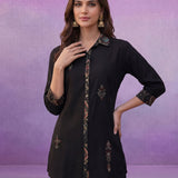 Black  All-Over Printed Cotton Co-ord Set