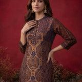 Purple Printed Shantoon Tunic