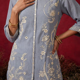Spa Embroidered Crinkle Cotton Co-ord Set
