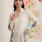Sakhi Ivory Embroidered Shirt
