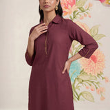 Viona Pink Monochrome Kurta for Women