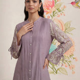 Taal Lavender Embroidered Shirt