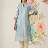 Arpora Spa Printed Linen Straight Kurta