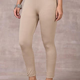 Bright Beige Plain Tight - Lakshita