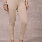 Bright Beige Plain Tight - Lakshita