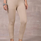 Bright Beige Plain Tight - Lakshita