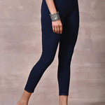 Navy Blue Ankle Length Legging - Lakshita